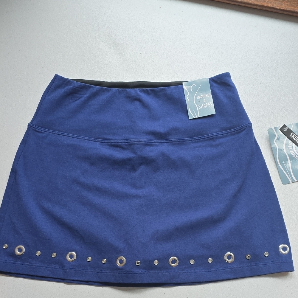 Blue Skort with Decorative Hem